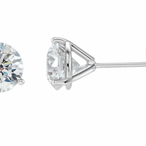 LAB-GROWN-14K White Gold • 0.50ctw 3-Prong Lab Diamond Stud Earrings (EGL Certified) - Image 3