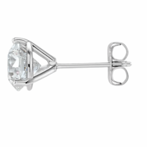 LAB-GROWN-14K White Gold • 0.50ctw 3-Prong Lab Diamond Stud Earrings (EGL Certified) - Image 5