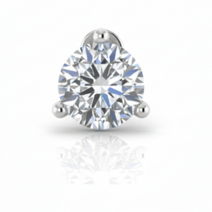 LAB-GROWN-14K White Gold • 0.50ctw 3-Prong Lab Diamond Stud Earrings (EGL Certified) - Image 6