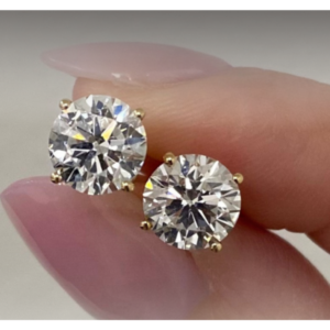 LAB-GROWN 14K White Gold · 0.50ctw Round Brilliant Cut 4-Prong Diamond Stud Earrings (EGL Certified)