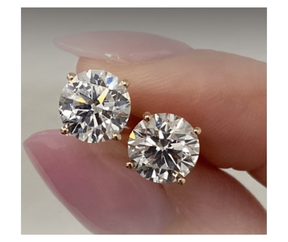 LAB-GROWN 14K White Gold · 0.50ctw Round Brilliant Cut 4-Prong Diamond Stud Earrings (EGL Certified)