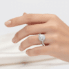 The Promise of Forever: 14k White Gold Diamond Halo Ring - SKU 199705