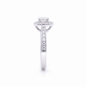 The Promise of Forever: 14k White Gold Diamond Halo Ring - SKU 199705 - Image 7