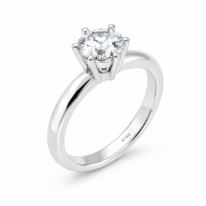 14K White Gold 0.50 CTW Round Lab-Grown Diamond Solitaire Ring - Image 3