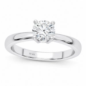 14K White Gold 0.50 CTW Round Lab-Grown Diamond Solitaire Ring - Image 5