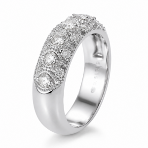 Sterling Silver 0.75 CTW Round Lab-Grown Diamond Milgrain Band - Image 3