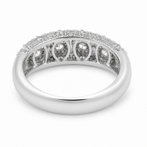 Sterling Silver 0.75 CTW Round Lab-Grown Diamond Milgrain Band - Image 4