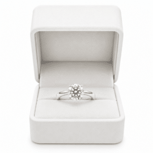 Alternative view of 14K White Gold 3.00 CTW Round Brilliant Lab-Grown Diamond Solitaire Ring