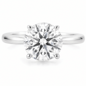 14K White Gold 3.00 CTW Round Brilliant Lab-Grown Diamond Solitaire Ring
