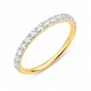 The Aurelia 0.50 CTW Round Brilliant Lab-Grown Diamond Essentials Band in 14K Yellow Gold - Image 4